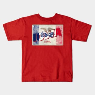 Iowa vintage style retro souvenir Kids T-Shirt